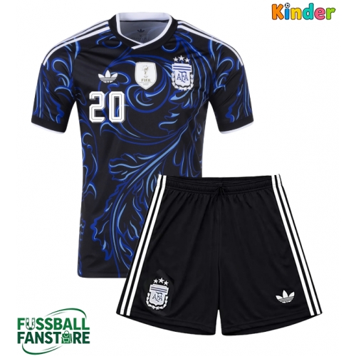 Argentinien Alexis Mac Allister #20 Replik Auswärtstrikot Kinder WM 2026 Kurzarm (+ Kurze Hosen)
